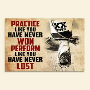 Motocross Poster - Practice Like You Have Never Won - Custom Name, Number - Poster & Canvas - GoDuckee