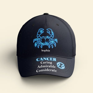 Zodiac Personalized Classic Cap With Custom Zodiac Sign and Characteristics - Classic Cap - GoDuckee