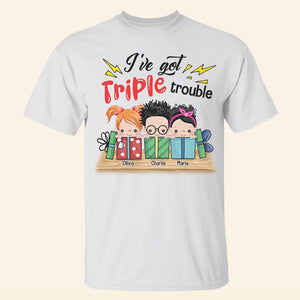 Grandma's Little Trouble, Personalized Shirt For Grandparents From Trouble Makers - Shirts - GoDuckee