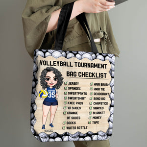 Personalized Volleyball All Over Tote Bag - Volleyball Tournament Bag Checklist - Tote Bag - GoDuckee