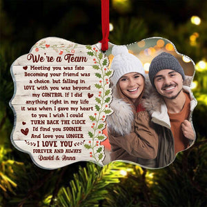 Couple Love You Forever and Always, Personalized Benelux Ornament - Ornament - GoDuckee