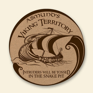 Viking Territory Round Shape Doormat - Custom Name - Doormat - GoDuckee