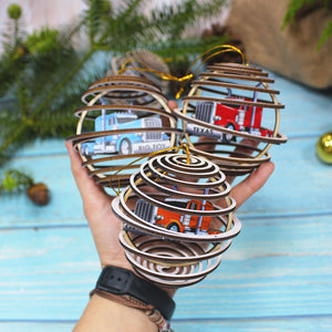 Trucker Semi Truck SORMHC, Personalized 3D Ornament - Ornament - GoDuckee