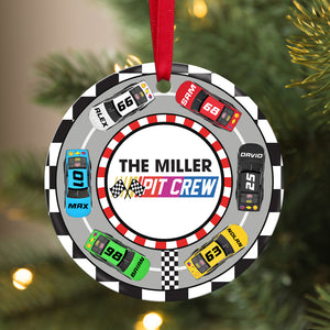 Personalized Ornament, Family Round Race Track, Christmas Tree Decor - Ornament - GoDuckee
