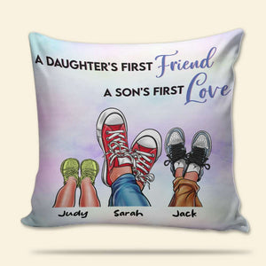 Mom And Kid Shoes Personalized Pillow - Pillow - GoDuckee