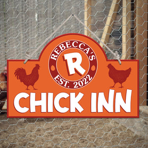 Personalized Farming Chicken Metal Sign Gift For Farming Lovers - Metal Wall Art - GoDuckee