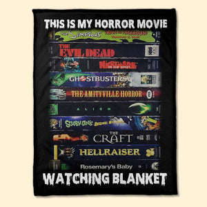 This Is My Horror Movie Watching Blanket Personalized Blanket, Gift For Halloween - Blanket - GoDuckee