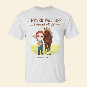I Never Fall Off I Dismount With Style Shirt Hoodie Sweatshirt - Shirts - GoDuckee