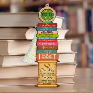 Book One Ring To Rule Them All Personalized Wooden Bookmark - Bookmarks - GoDuckee