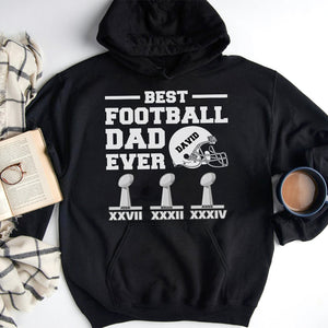 Best Football Dad Ever Personalized Football Dad - Shirts - GoDuckee