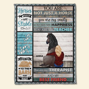 Horses Keep Me Stable, Horses And Me Best Friend Blanket - Blanket - GoDuckee