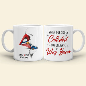 When Our Souls Collided Our Universe Was Born Personalized Mug, Couple Gift - Coffee Mug - GoDuckee