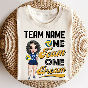 Volleyball One Team One Dream Personalized Shirts - Shirts - GoDuckee