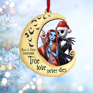 Couple True Love Never Die, Personalized Wood Ornament, Christmas Gift For Couple - Ornament - GoDuckee