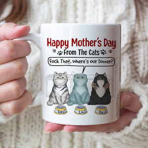Happy Mother's Day From The Cats, Personalized Coffee Mug, Gift For Cat Mom, Mom's Little Cat Mug, Mother's Day Gift - Coffee Mug - GoDuckee