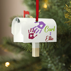 Couple Cute Mail Box Personalized Wood Ornament, Christmas Gift For Husband & Wife, Old Couple - Ornament - GoDuckee