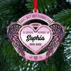 Gone But Not Forgotten Personalized Memorial Wood Ornament - Ornament - GoDuckee