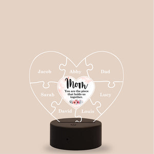Mother Day You Are The Piece - Personalized Led Night Light - Gift For Mom - Led Night Light - GoDuckee