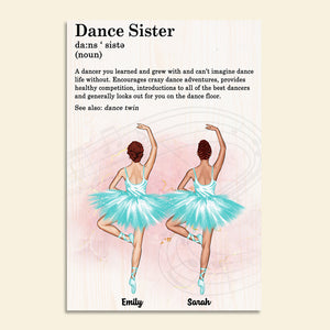 Personalized Ballerina Bestie Canvas Prints - Gift for Besties - Ballet Dance Sisters Definition - Poster & Canvas - GoDuckee