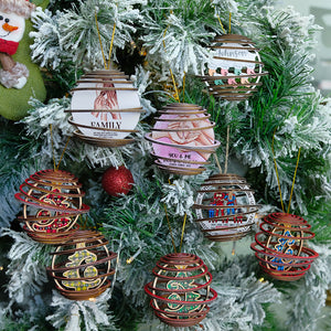 Personalized Christmas Family 3D Dual Spiral Ornament, Christmas Tree Decor - Ornament - GoDuckee
