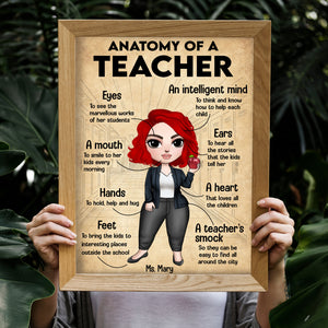 Personalized Teacher Dolls Poster - Anatomy Of A Teacher - Poster & Canvas - GoDuckee
