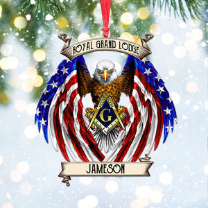 Freemasonry Royal Grand Lodge Personalized Christmas Ornament - Ornament - GoDuckee