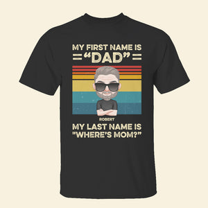 My First Name Is Dad Personalized Mug, Gift For Father - Shirts - GoDuckee