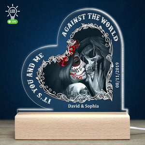 It's You And Me, Personalized Heart Shaped Acrylic Plaque, Gift For Couple - Decorative Plaques - GoDuckee