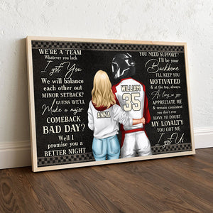 Personalized Racing Couple Poster Canvas - We Are A Team - Poster & Canvas - GoDuckee