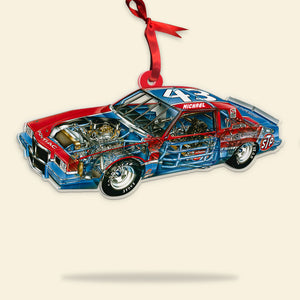 Personalized Racing Car Ornament, Christmas Gift - Ornament - GoDuckee