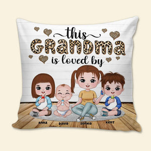 This Grandma Is Loved By, Personalized Pillow, Gift For Grandma - Pillow - GoDuckee