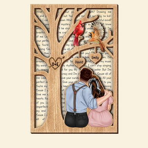 Couple Sweet Valentine Day, Couple Layers Wood Sign - Wood Sign - GoDuckee