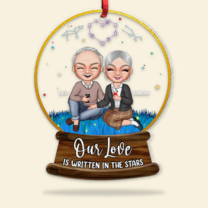 Our Love Is Written In The Stars Personalized Acrylic Ornament, Gift For Couple - Ornament - GoDuckee