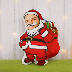 Custom Face Pillow, Love Family, Santa Claus Man, Christmas Gifts - Pillow - GoDuckee
