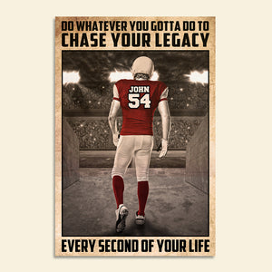 American Football Every Second Of Your Life - Personalized Wall Art - Poster & Canvas - GoDuckee