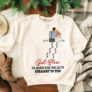 God Bless The Broken Road That Led Me Straight To You, Sweet Couple Hoodie Sweatshirt - Shirts - GoDuckee