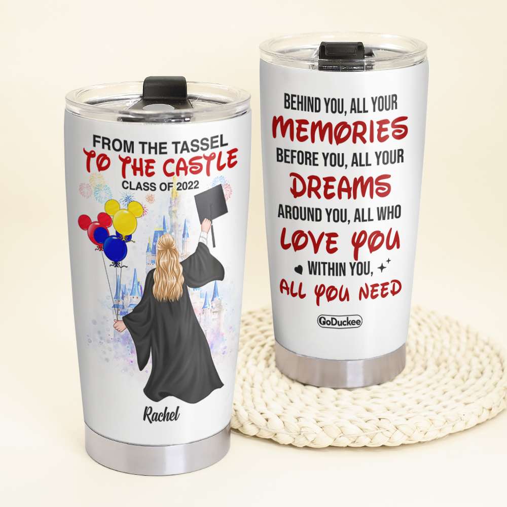 From The Tassel To The Castle - Personalized Tumbler Cup - Tumbler Cup - GoDuckee