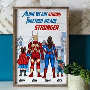 Super Family, Together We Are Stronger - Personalized Canvas Print - Gift For Family - Poster & Canvas - GoDuckee