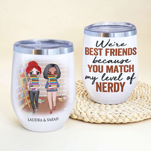 Personalized Book Girls Wine Tumbler - We're Best Friends - Wine Tumbler - GoDuckee