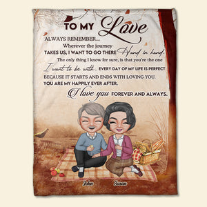 I Love You Forever And Always, Hand In Hand Couple Valentine Happy Day Blanket - Blanket - GoDuckee