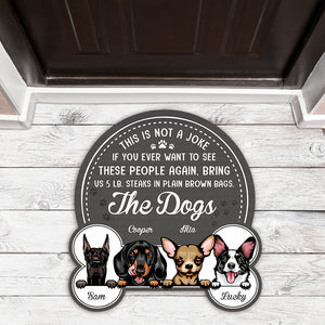 Personalized Dog Breeds Doormat - Bring Us 5Lb Steaks In Plain Brown Bags - Doormat - GoDuckee