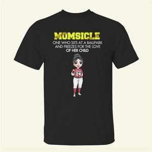 Momsicle Definition - Personalized Shirts - Gift For Mom - Female Softball Front View - Shirts - GoDuckee