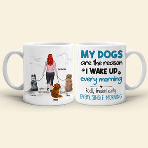 My Dogs Are the Reason, Personalized Mug, Gifts For Dog Lover - Coffee Mug - GoDuckee