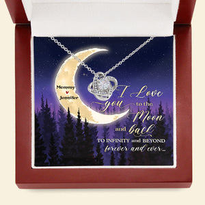 I Love You To The Moon And Back, Gift For Mom, Personalized Necklace, Mother's Day Gift - Jewelry - GoDuckee