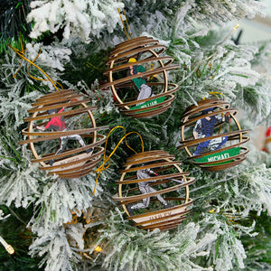 Personalized Baseball Player Pose Ornament, Christmas Tree Decor - Ornament - GoDuckee