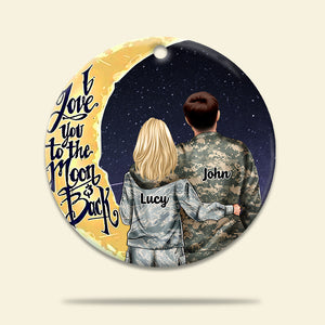 Veteran I Love You - Personalized Christmas Ornament - Gift for Couple - Couple Shoulder to Shoulder - Ornament - GoDuckee