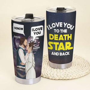 Couple Costume I Love You To The Galaxy & Back Personalized Tumbler - Tumbler Cup - GoDuckee