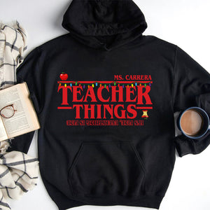 Personalized Christmas Teacher's Shirt, It's Fine Everything Is Fine - Shirts - GoDuckee