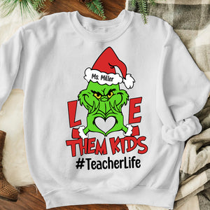 Love Them Kids Personalized Teacher Shirt, Gift For Teachers - Shirts - GoDuckee