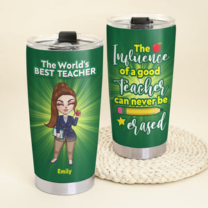Teacher Girl Dolls, The World's Best Teacher - Personalized Tumbler - Tumbler Cup - GoDuckee